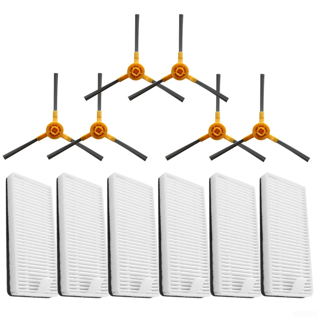 12Pcs Set Filters Side Brush For Tesvor X500 Robot Vacuum Cleaner Accessories 12Pcs Set Filters Side Brush For Tesvor X500 Robot Vacuum Cleaner Accessories